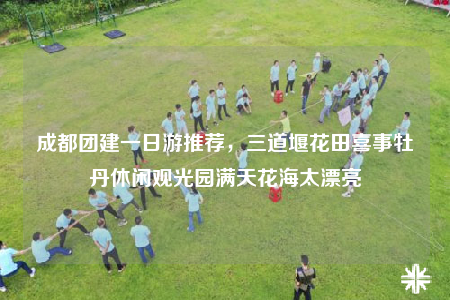 成都團建一日游推薦，三道堰花田喜事牡丹休閑觀光園滿天花海太漂亮