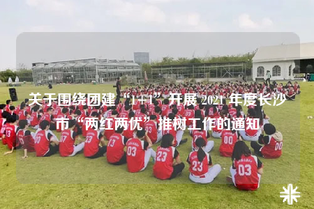 關(guān)于圍繞團建“1+1”開展 2021 年度長沙市“兩紅兩優(yōu)”推樹工作的通知