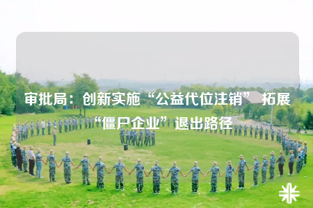 審批局：創(chuàng)新實施“公益代位注銷” 拓展“僵尸企業(yè)”退出路徑