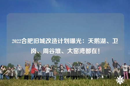 2022合肥舊城改造計(jì)劃曝光：天鵝湖、衛(wèi)崗、周谷堆、大窯灣都在！